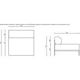 Sectional modular fabric armchair Grafrath