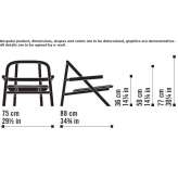 Wooden armchair with armrests Sudzha