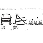 Wooden rocking chair with armrests Sudzha