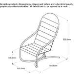 Fabric armchair based on a sled with a headrest Vodnjan