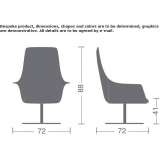 Swivel chair with armrests Tirebolu