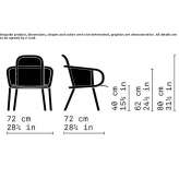 Ash armchair with armrests Bingara