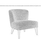 Fabric armchair Pizzano