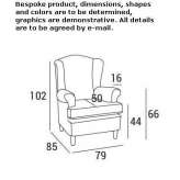 Fabric upholstered armchair with armrests Ethete