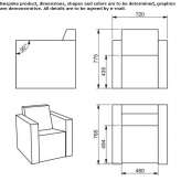 Fotel QM Foam z podłokietnikami Sacaseni