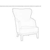 Bergere fabric armchair Albert