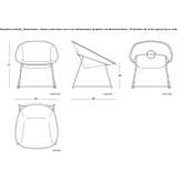 Plastic lounge chair with upholstery Prevalle