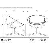 Armchair with a 4-star base Kanegem