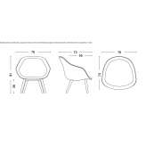 Upholstered armchair with armrests Oceano