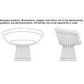 Armchair upholstered in steel and fabric with armrests Codogno