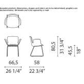 An armchair made of polyethylene on a sleigh base Pozuelo