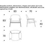 Fabric armchair with armrests Casoni