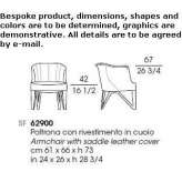 Leather armchair with armrests Albiztur