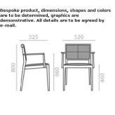 Beech armchair with armrests, stackable Mioglia