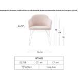 Fotel materiałowy z podłokietnikami Norkino