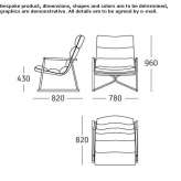 Armchair with armrests based on a sled Blois