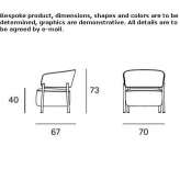 Fabric armchair with armrests Cobanlar