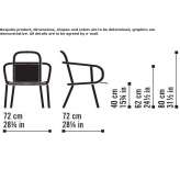 Wooden armchair with armrests Bingara