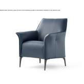 Leather armchair with armrests Yavkyne