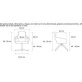 Swivel armchair with 4-star base Louros