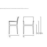 Wooden chair with armrests Begaar