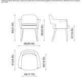 Fotel tapicerowany z podłokietnikami Mayran