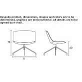 Polypropylene armchair on trestles Bonanza