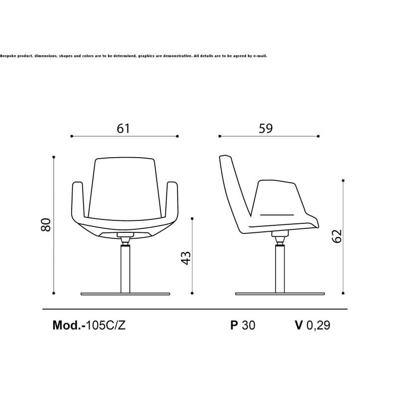 Swivel armchair Felitto