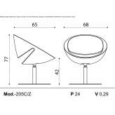 Swivel chair for guests Kanegem