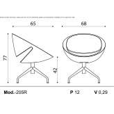 Swivel chair on trestles Kanegem