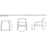 Beech armchair with armrests Quarrata