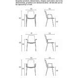 Polypropylene chair with armrests Holic