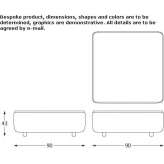 Low square coffee table Xbacab