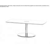 Rectangular coffee table made of glass and steel for the living room Letcani