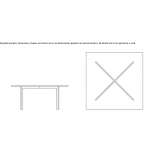 Square coffee table made of glass and steel Caslano