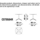 Round coffee table with 4-star base Lathbury