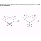 Kwadratowy stolik kawowy z 4-gwiazdkową podstawą Farso