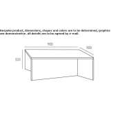 Square glass coffee table Dalvey