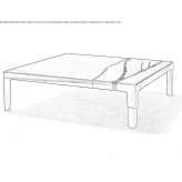 Low square coffee table made of marble Yerkesik