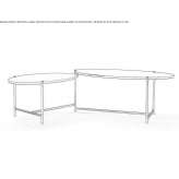 Adjustable crystal coffee table Colceag