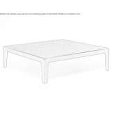 Low square coffee table in eucalyptus color Rasines