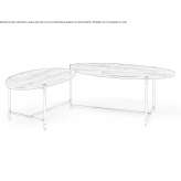 Adjustable quartzite coffee table Colceag