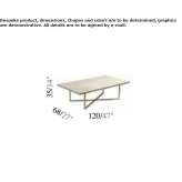 Rectangular coffee table made of onyx Ummern