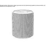 Fabric pouffe/coffee table Carano