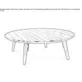 Round wooden coffee table for the living room Mouzaki