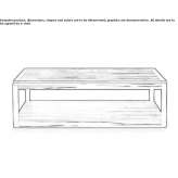 Rectangular wooden coffee table with integrated magazine rack Gornjaki