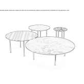 Okrągły, metalowy stolik kawowy Ekenaes