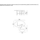Low double coffee table made of MDF Vomero