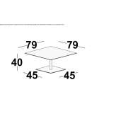 Low square coffee table made of HPL Podivin