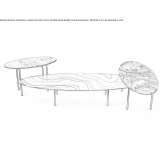 Metal oval coffee table Ekenaes